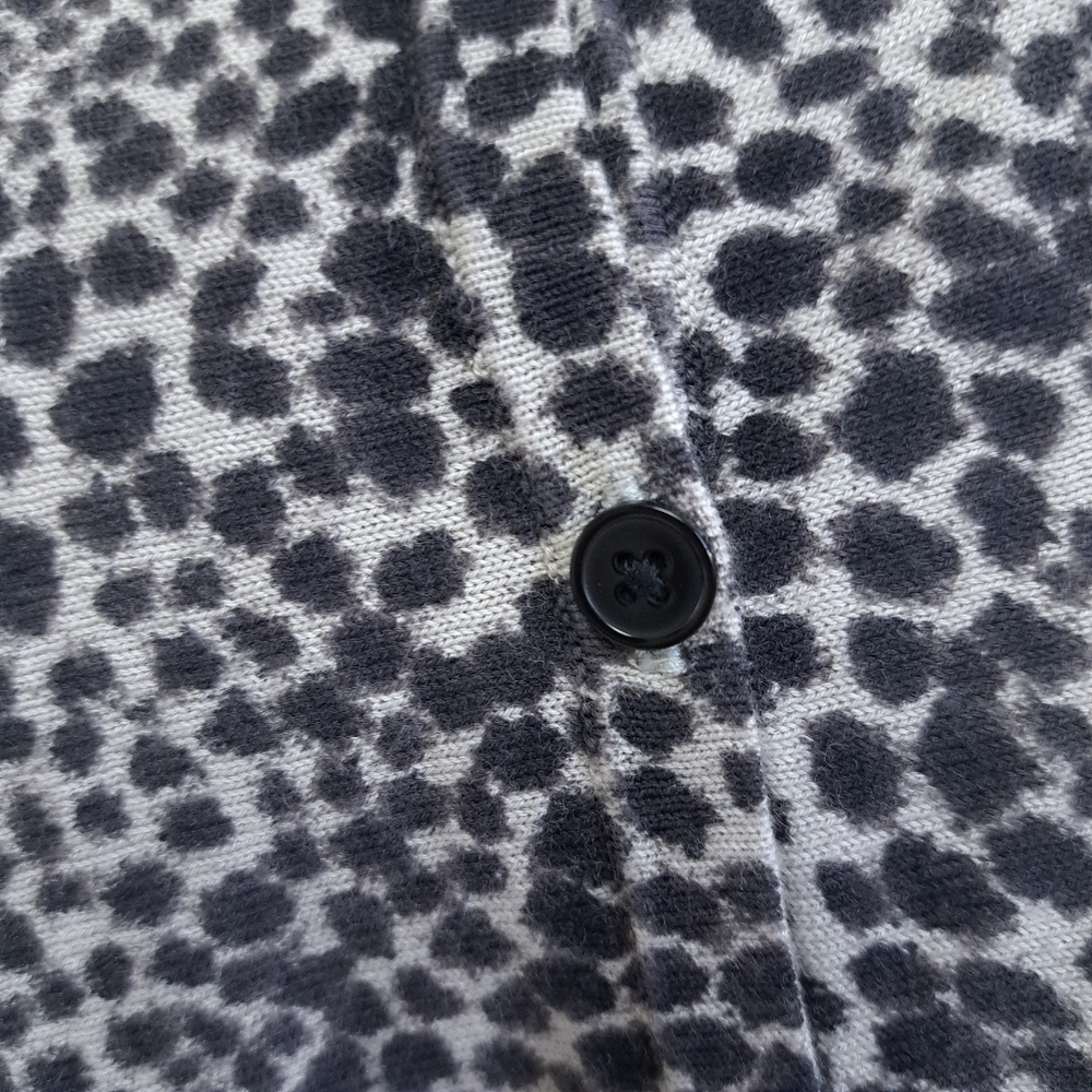 Talbots Animal Print Button Front Cardigan - Picture 3 of 11
